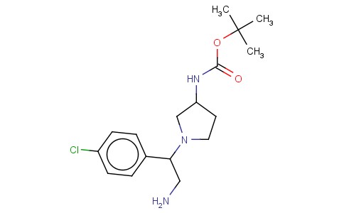 3-N-BOC-AMINO-1-[2-AMINO-1-(4-CHLORO-PHENYL)-ETHYL]-PYRROLIDINE